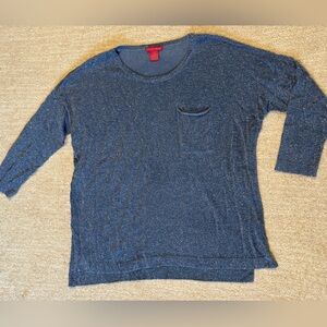 Sunny Leigh Metallic Sparkly Knit Top Size XL